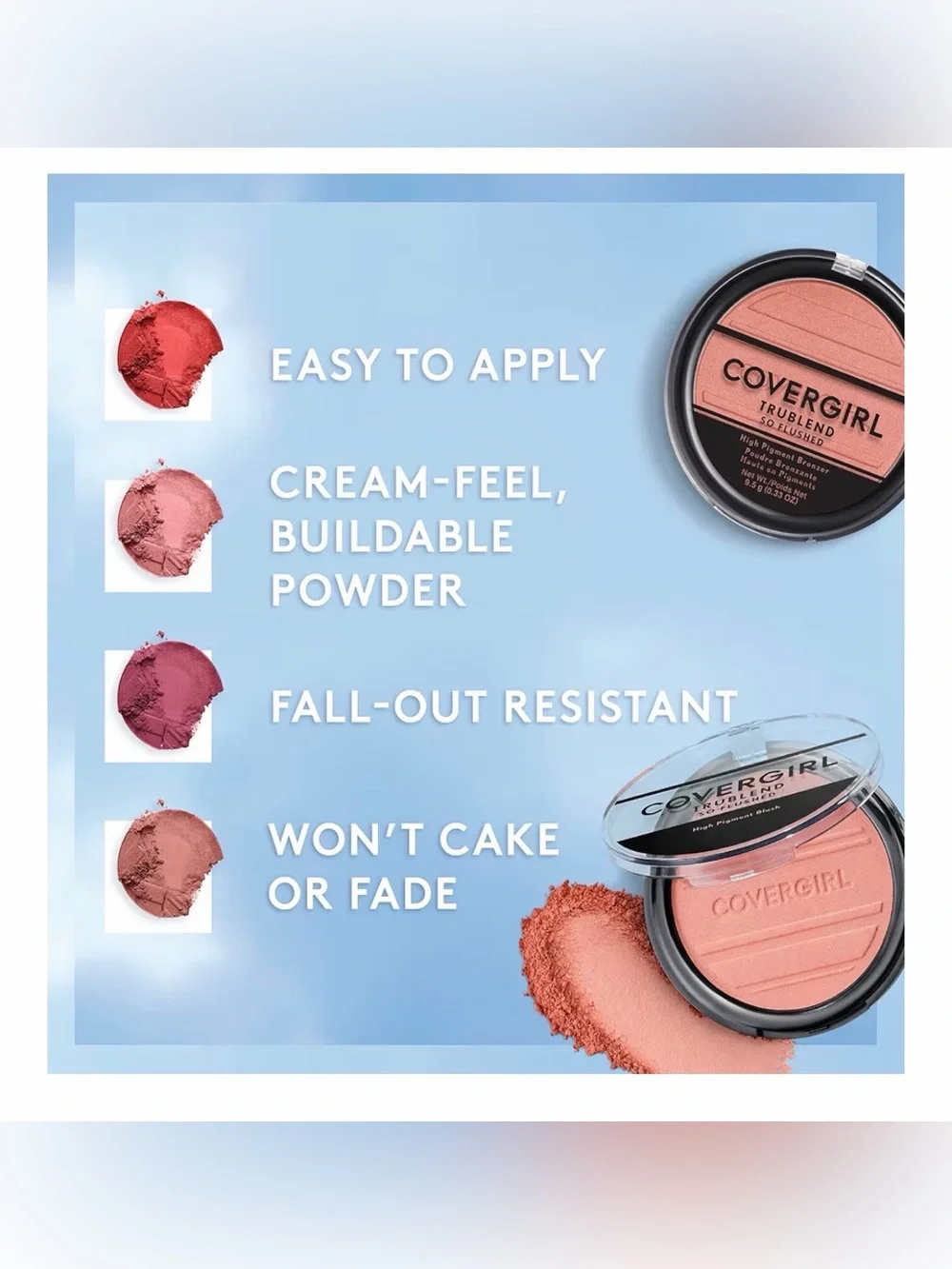 NWT COVERGIRL TruBlend So Flushed High Pigment Bronzer - Color 390 Sunset Glitz
